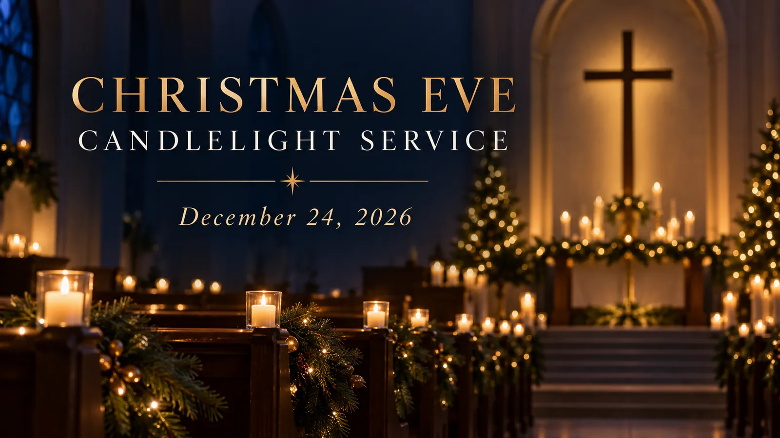 Christmas Eve Candlelight Service at Long Green Baptist Church in Glen Arm, MD