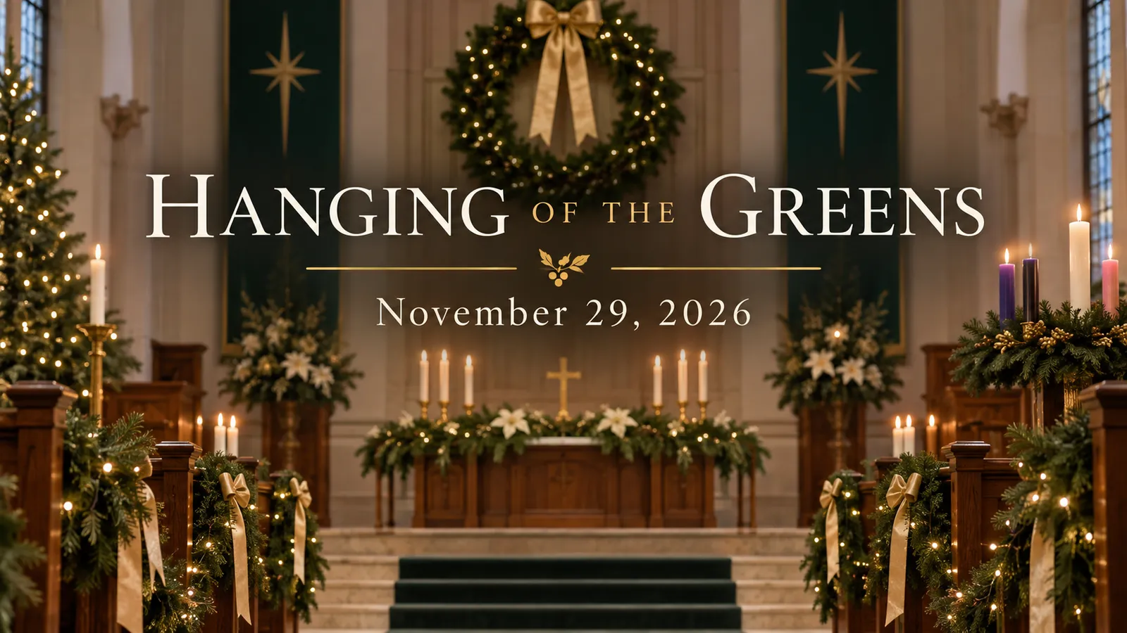 Hanging of the Greens at Long Green Baptist Church in Glen Arm, MD