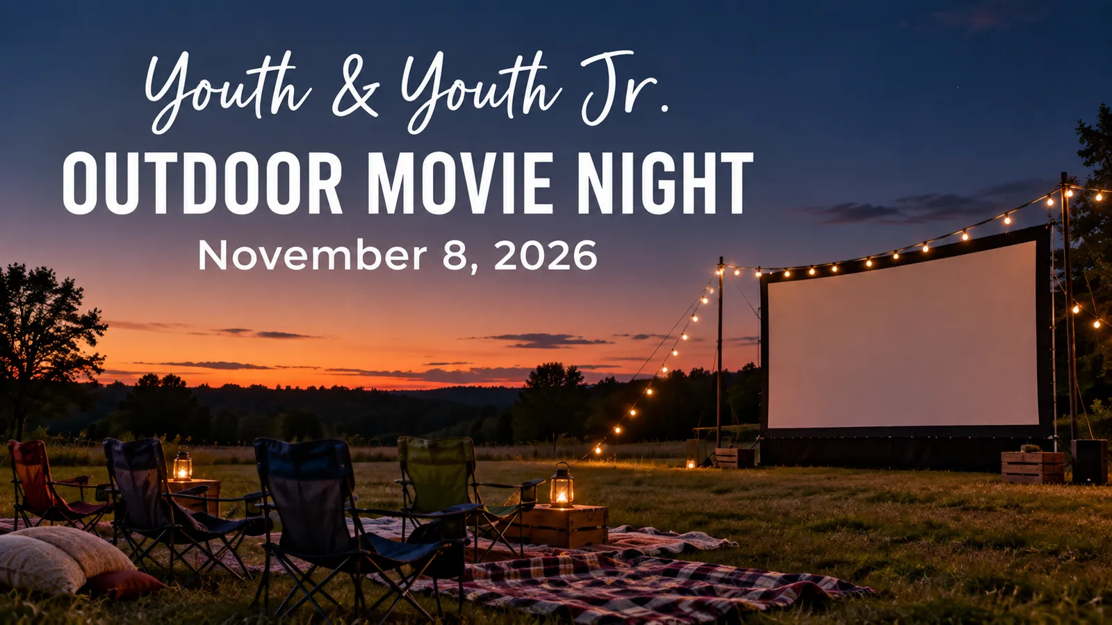 Youth and Youth Jr. Outdoor Movie Night at Long Green Baptist Church in Glen Arm, MD